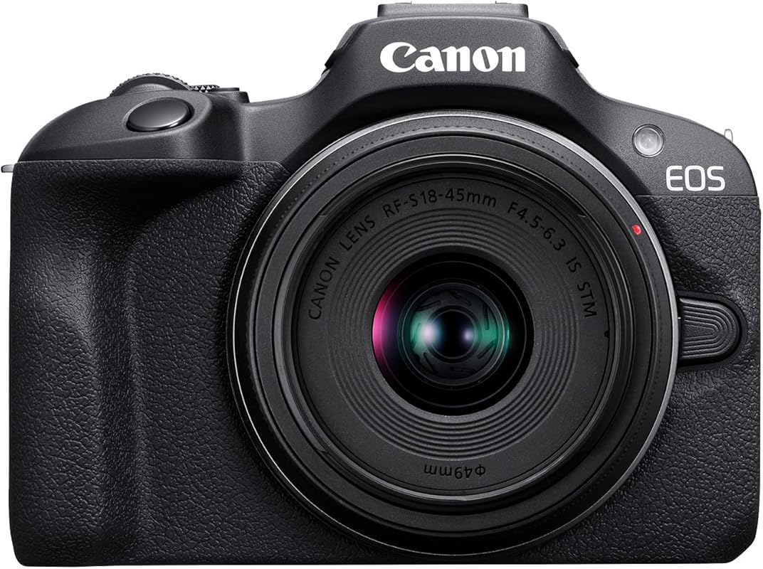 Canon EOS R100 Mirrorless Camera with 18-45mm Lens, 4K Video, and 24.1