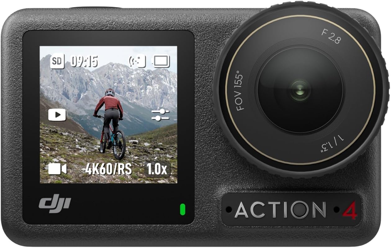 DJI Osmo Action 4 with 4K/120fps, 1/1.3-Inch Sensor, and 160-Minute Ba