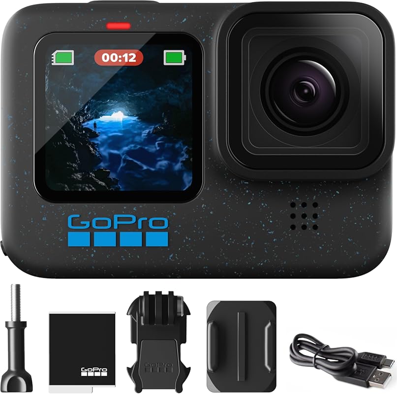 GoPro HERO12 Black Waterproof Action Camera with 5.3K Video and Live S