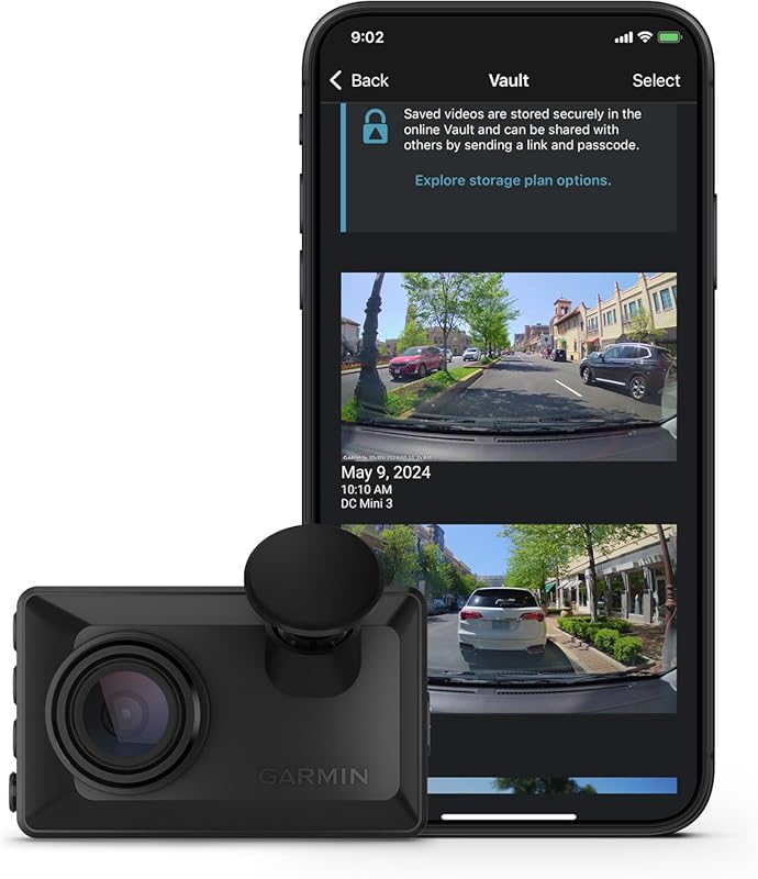 Garmin Dash Cam X110 Compact 1080p HD Camera with 140-Degree View and 