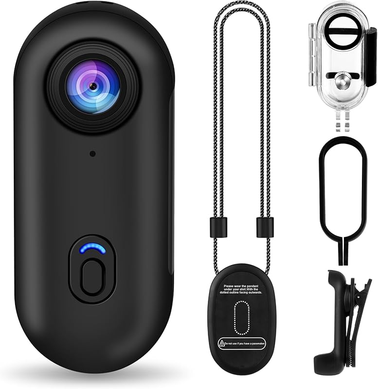 Compact 4K Thumb Action Camera with Clip Mount for Hands-Free POV Reco