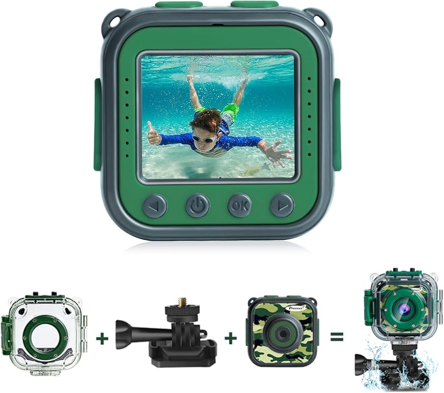 PROGRACE Kids Waterproof Camera - Birthday for 3