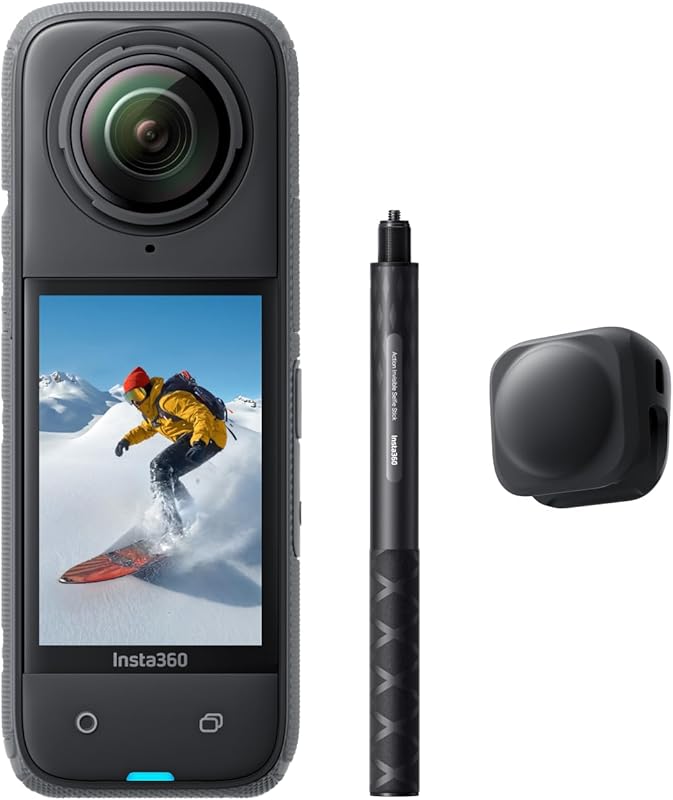 Insta360 X4 Snowboard Bundle – 8K 360 Camera with Invisible Selfie Sti