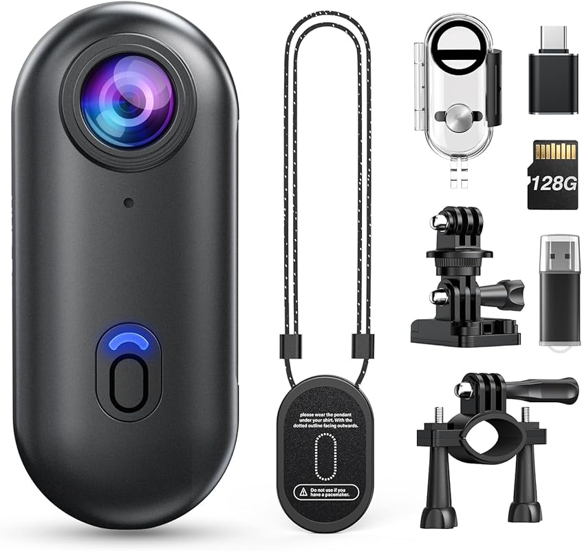 4K Waterproof Action Camera with Magnetic Clip for Cycling and Diving