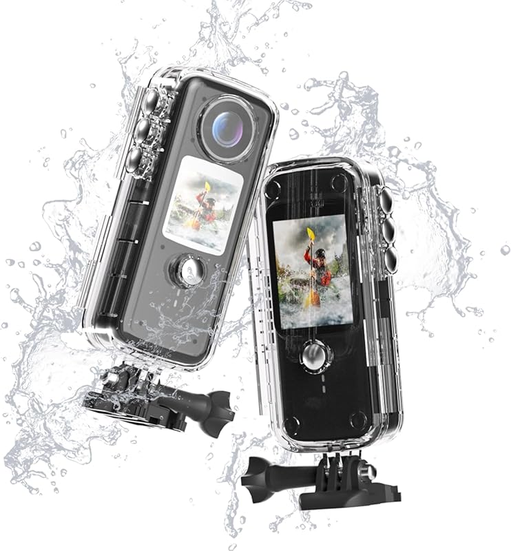 4K60FPS Touchscreen Action Camera with 131FT Waterproof Rating, 64GB S