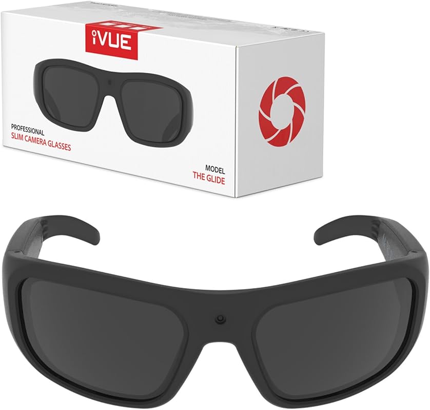 iVue Glide 1080P HD Camera Sunglasses with 64GB Memory for Sports and 