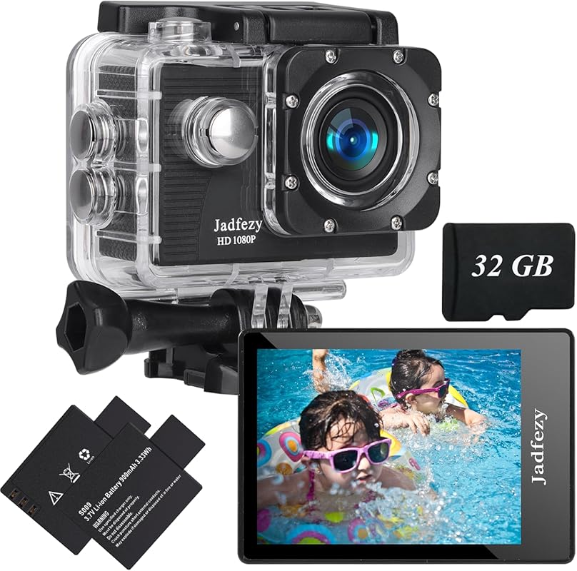 FHD 1080P Underwater Action Camera Under 20000 with 32GB Card and Acce