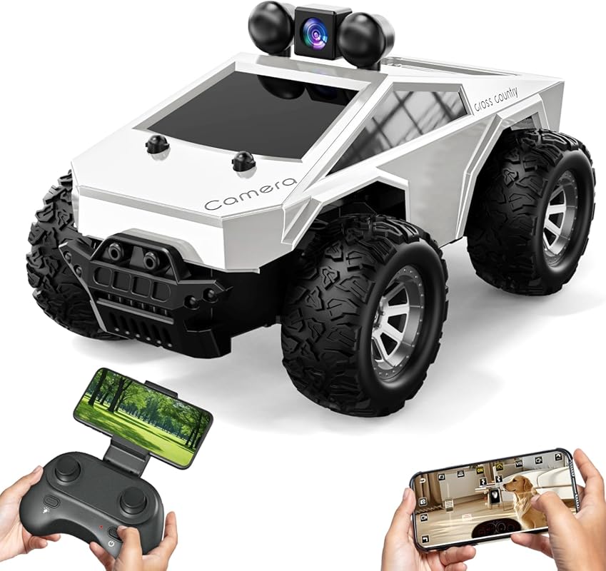 RC Car with 720p HD FPV Camera, All-Terrain Truck, Rechargeable Batter