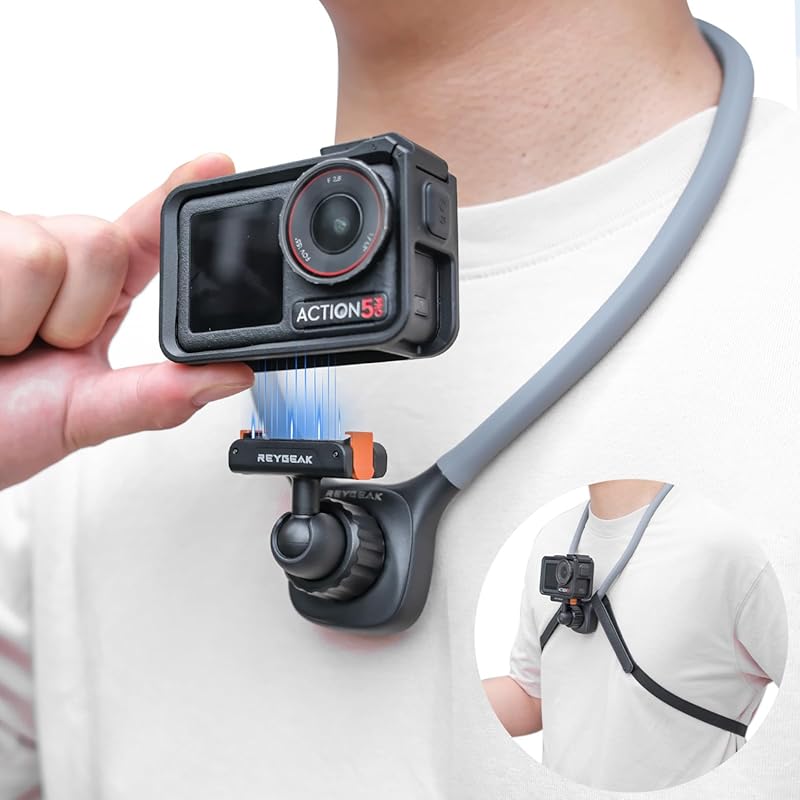 Magnetic Neck Mount for DJI Osmo Action – Quick Release with Secure Ch