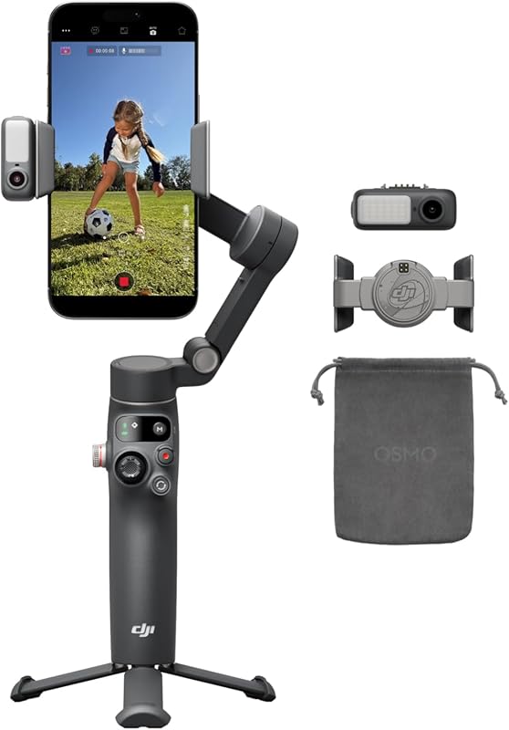 DJI Osmo Mobile 8 Gimbal Stabilizer for Phone, Native Tracking with Ap