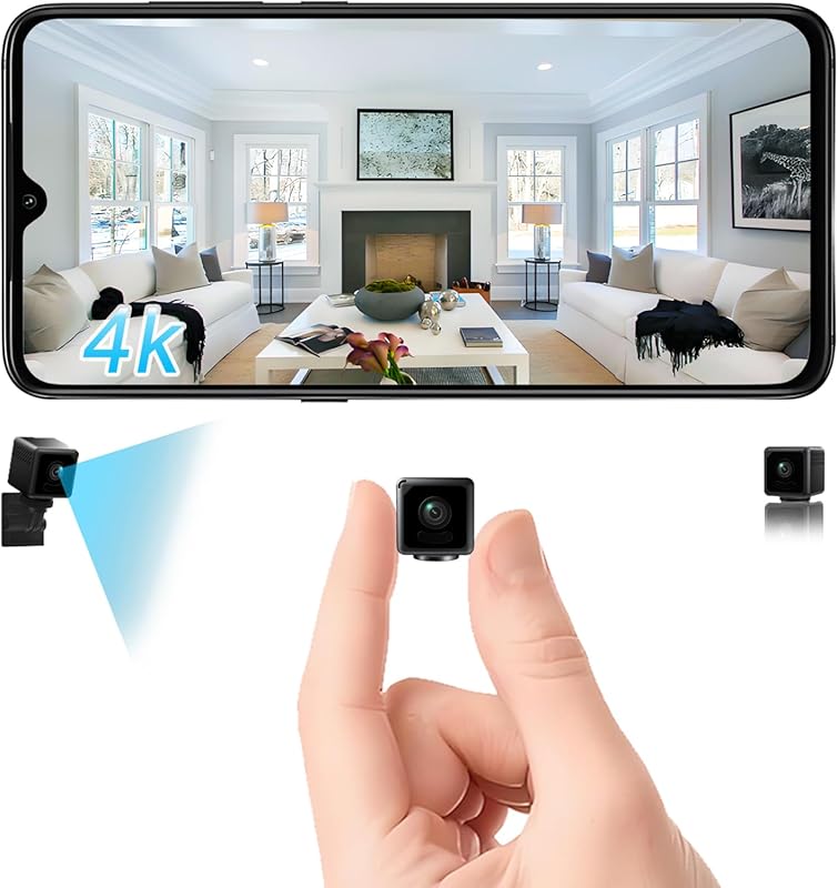 Mini 2025 4K Camera WiFi Wireless Small Portable HD Nanny Cam with Mot