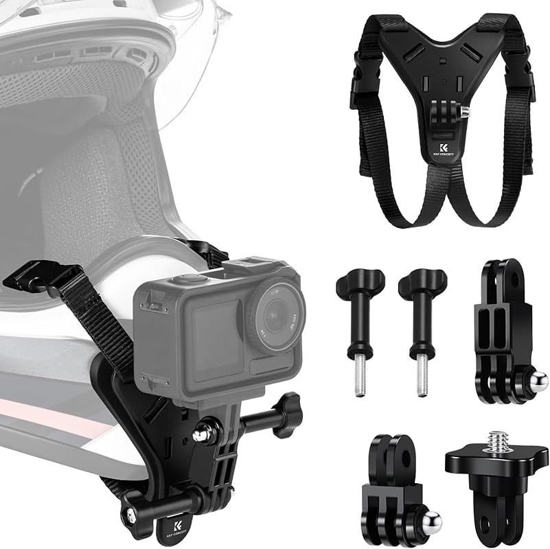Motorcycle Helmet Chin Strap Mount for GoPro, DJI Osmo, Insta360 Actio