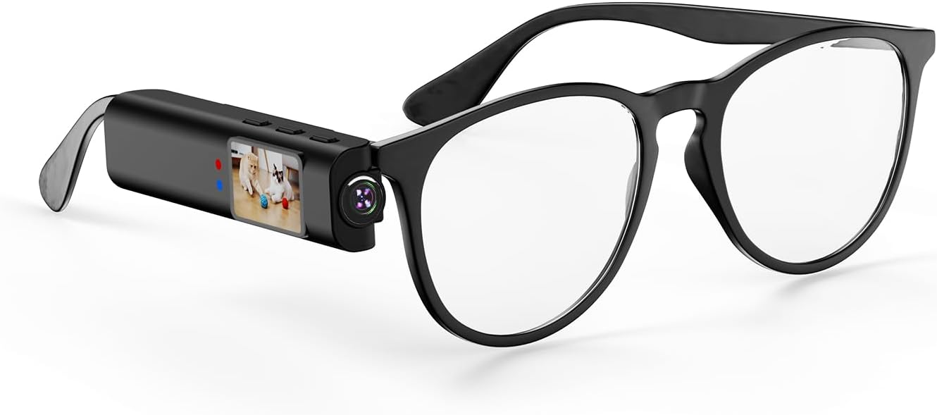 Mini Body Glasses Camera with Audio and Video Recording, Lightweight A