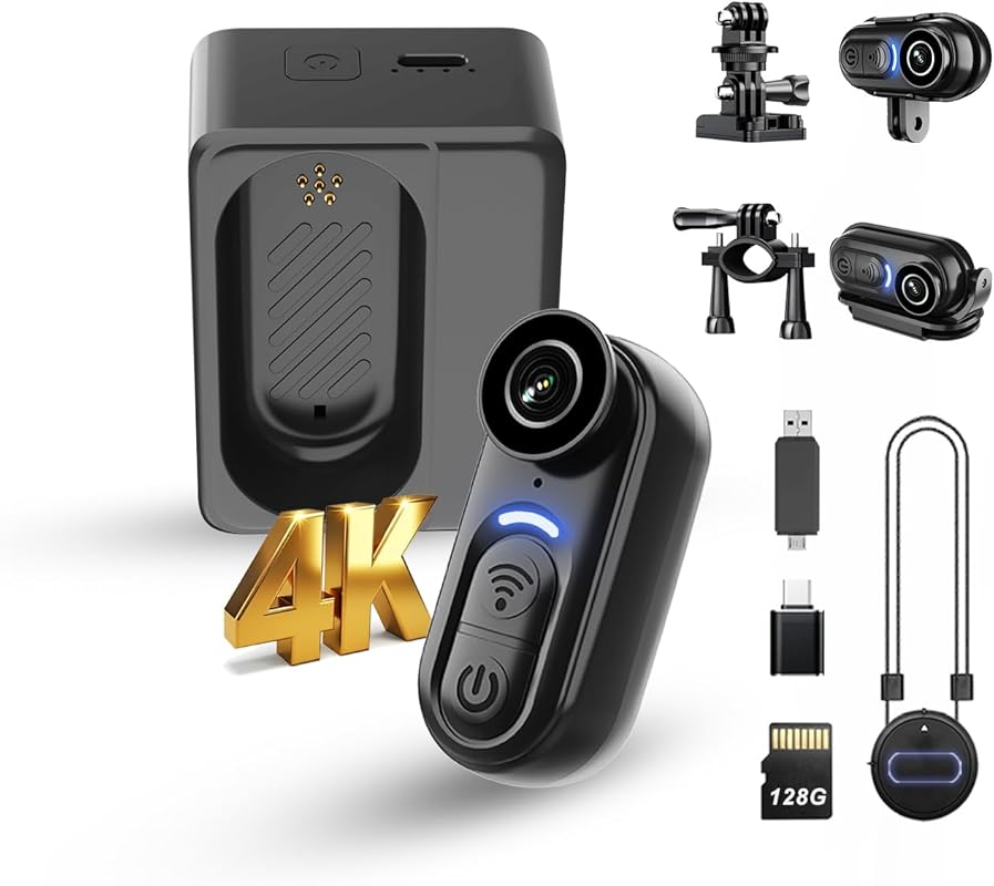 4K Mini Body Camera Action Cam with Audio & Video Recording