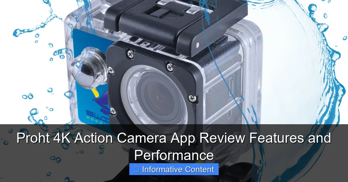 Proht 4K Action Camera App Review Features and Performance