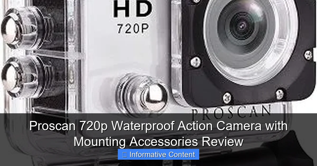 Proscan 720p Waterproof Action Camera with Mounting Accessories Review