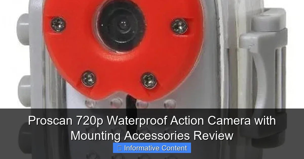 Proscan 720p Waterproof Action Camera with Mounting Accessories Review