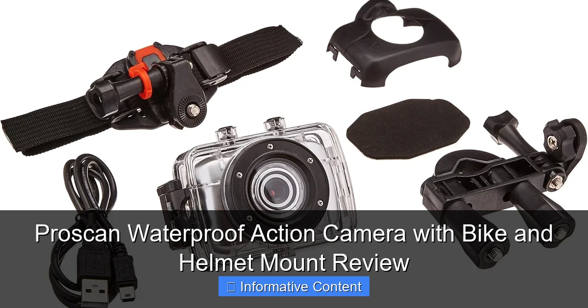Proscan Waterproof Action Camera with Bike and Helmet Mount Review