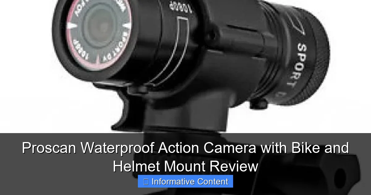 Proscan Waterproof Action Camera with Bike and Helmet Mount Review