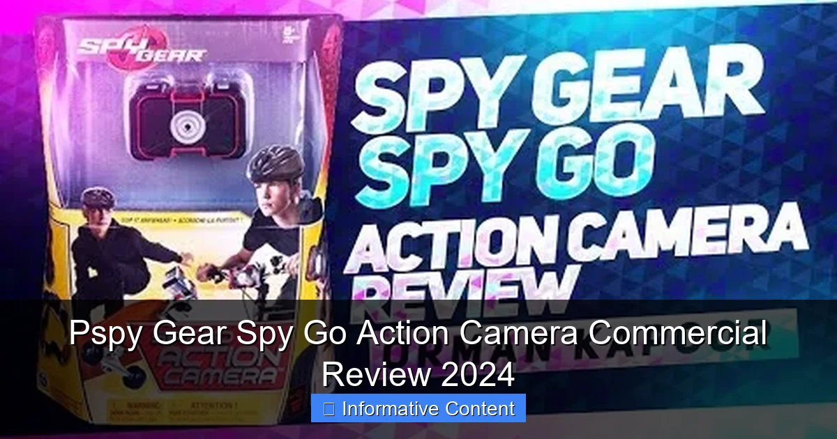 Pspy Gear Spy Go Action Camera Commercial Review 2024