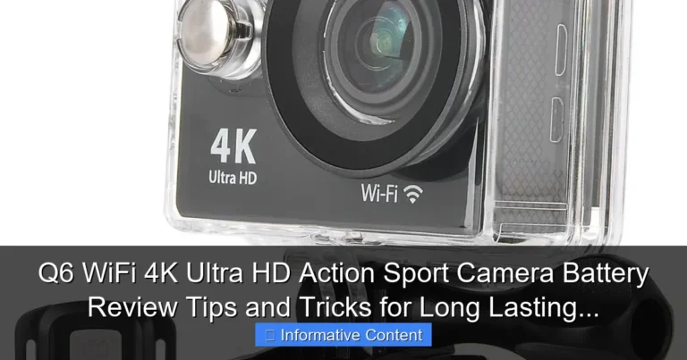 Q6 WiFi 4K Ultra HD Action Sport Camera Battery Review Tips and Tricks for Long Lasting...