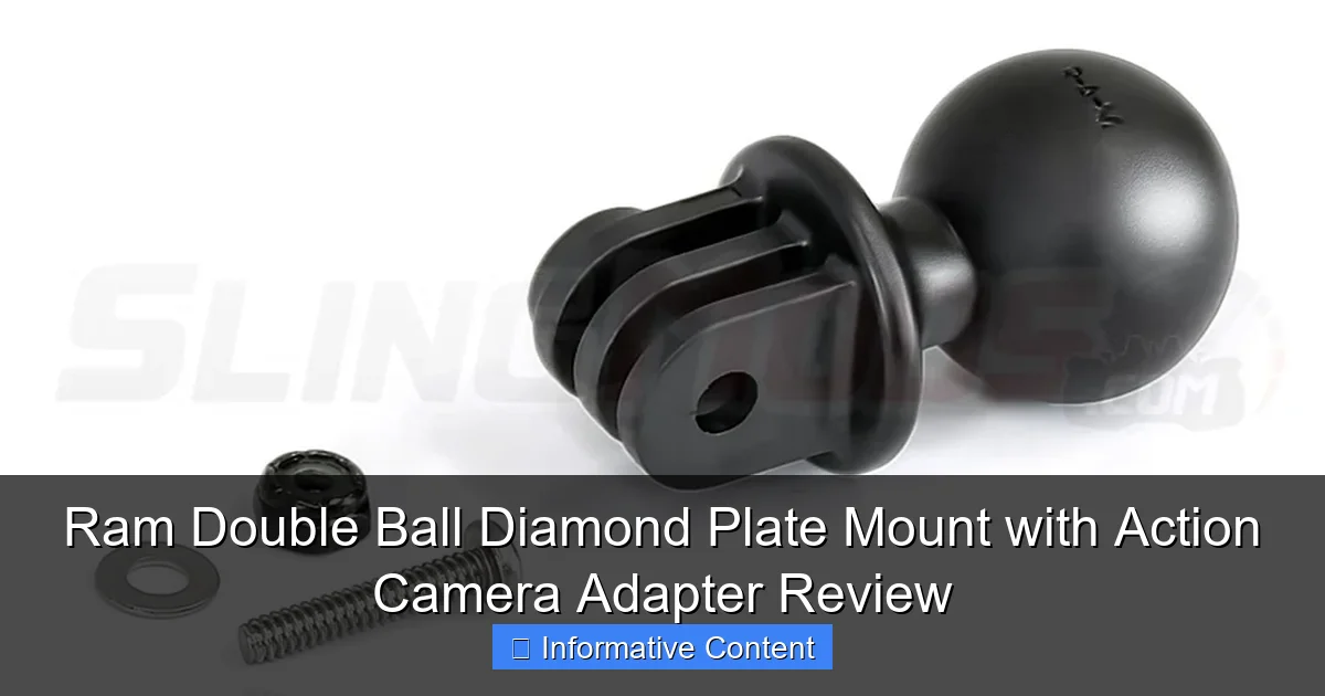 Ram Double Ball Diamond Plate Mount with Action Camera Adapter Review