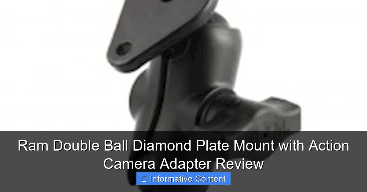 Ram Double Ball Diamond Plate Mount with Action Camera Adapter Review