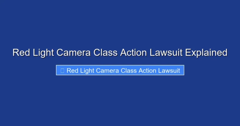 Red Light Camera Class Action Lawsuit Explained