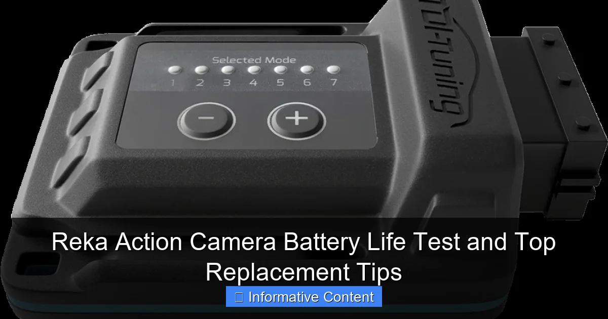 Reka Action Camera Battery Life Test and Top Replacement Tips