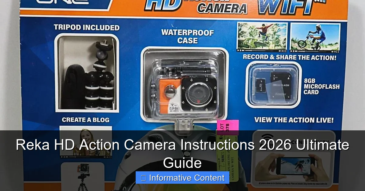 Reka HD Action Camera Instructions 2026 Ultimate Guide