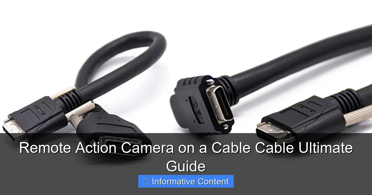 Remote Action Camera on a Cable Cable Ultimate Guide