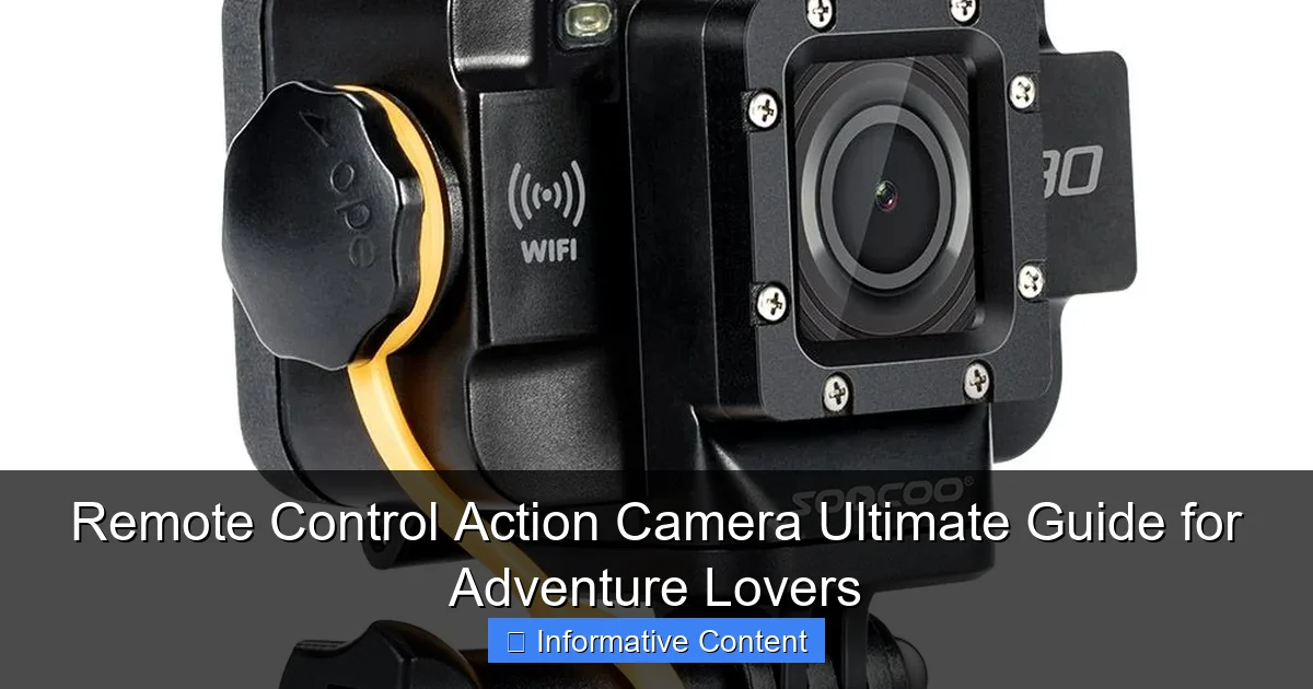 Remote Control Action Camera Ultimate Guide for Adventure Lovers