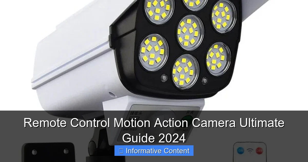 Remote Control Motion Action Camera Ultimate Guide 2024