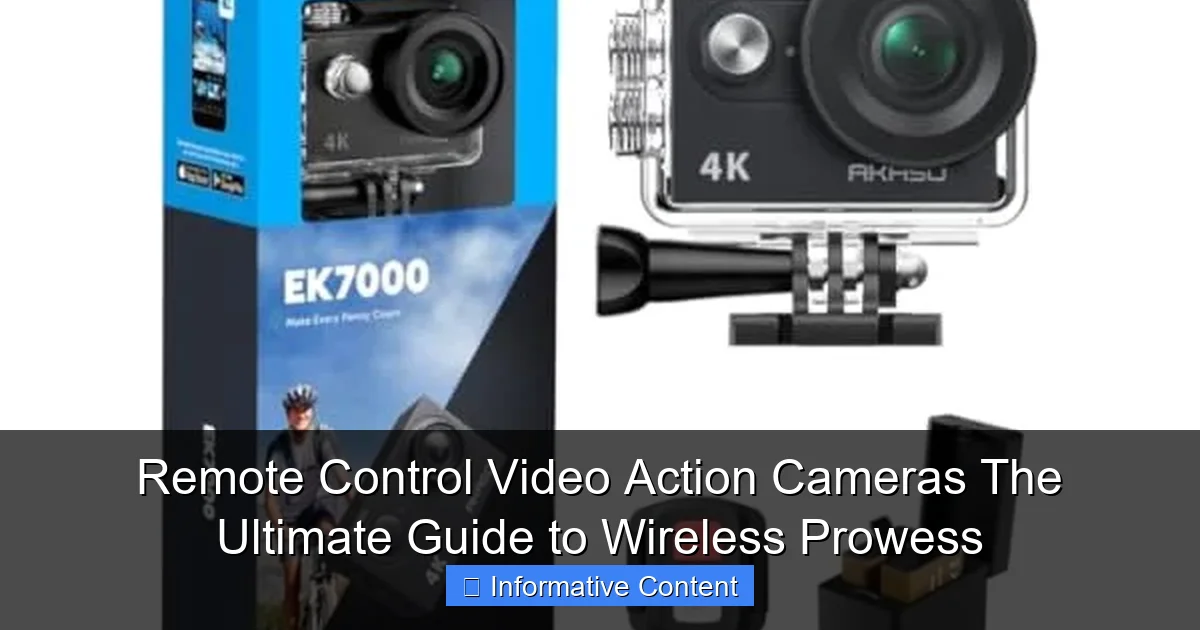 Remote Control Video Action Cameras The Ultimate Guide to Wireless Prowess