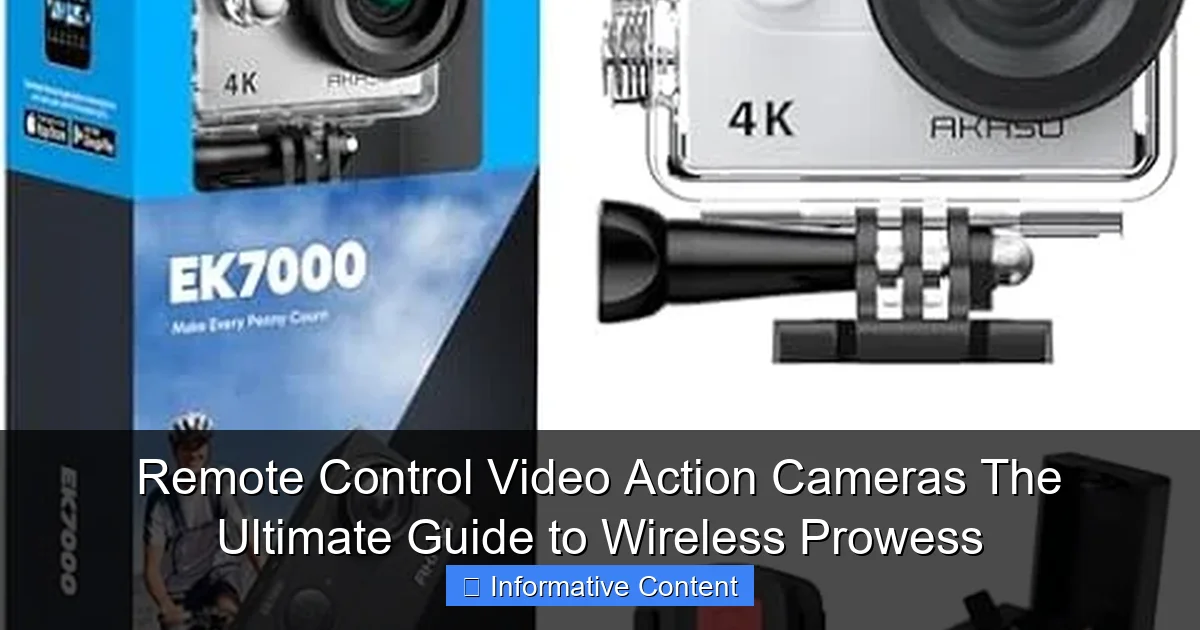 Remote Control Video Action Cameras The Ultimate Guide to Wireless Prowess
