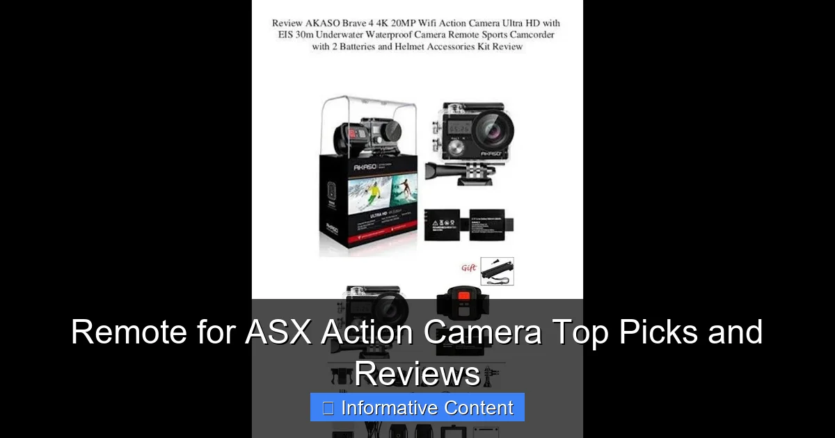 Remote for ASX Action Camera Top Picks and Reviews