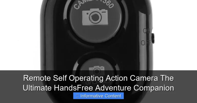 Remote Self Operating Action Camera The Ultimate HandsFree Adventure Companion