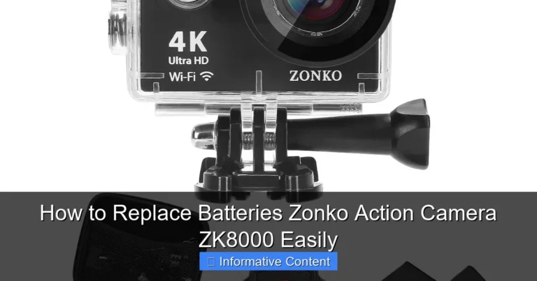 How to Replace Batteries Zonko Action Camera ZK8000 Easily