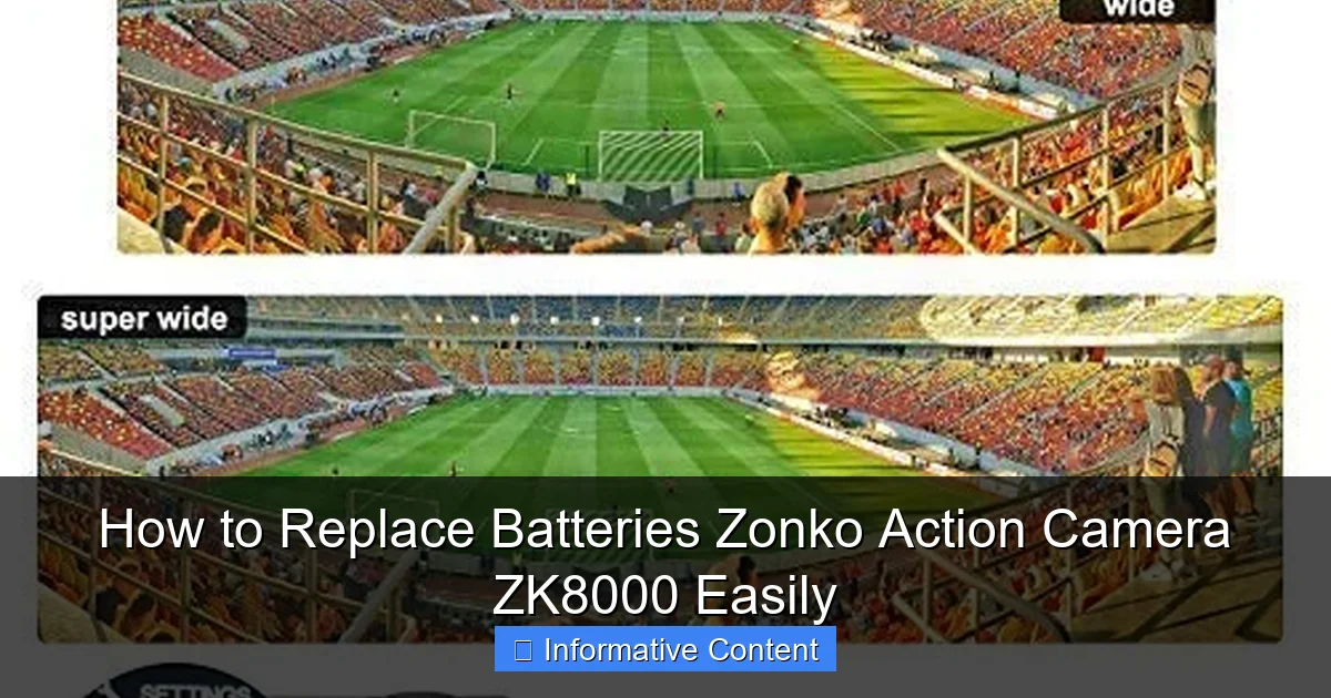 How to Replace Batteries Zonko Action Camera ZK8000 Easily