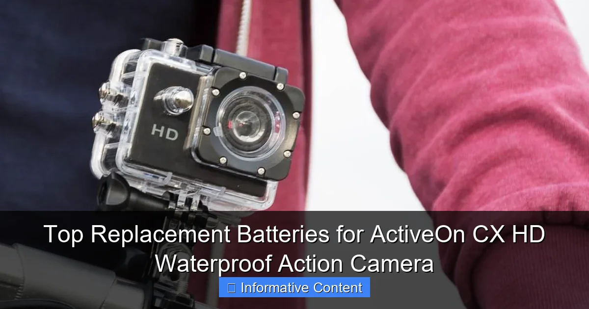 Top Replacement Batteries for ActiveOn CX HD Waterproof Action Camera