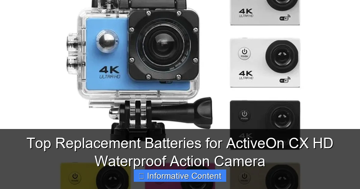 Top Replacement Batteries for ActiveOn CX HD Waterproof Action Camera