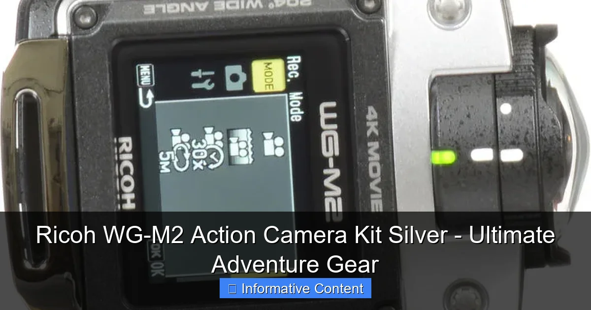 Ricoh WG-M2 Action Camera Kit Silver - Ultimate Adventure Gear