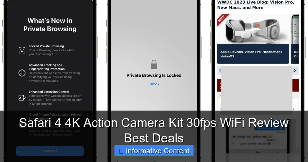 Safari 4 4K Action Camera Kit 30fps WiFi Review Best Deals