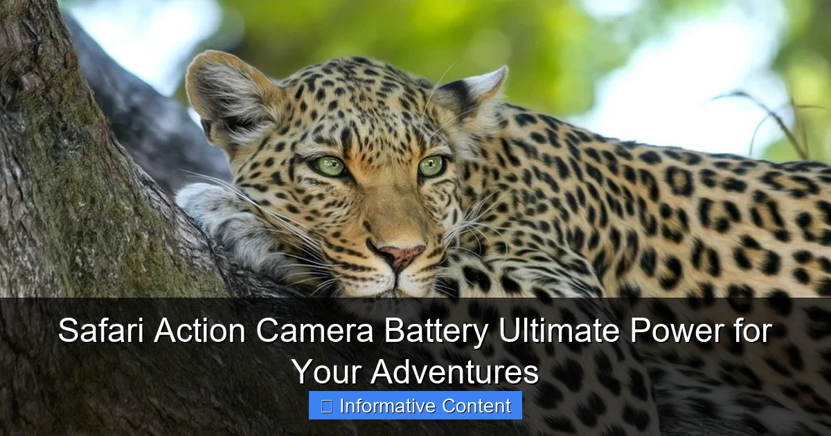 Safari Action Camera Battery Ultimate Power for Your Adventures