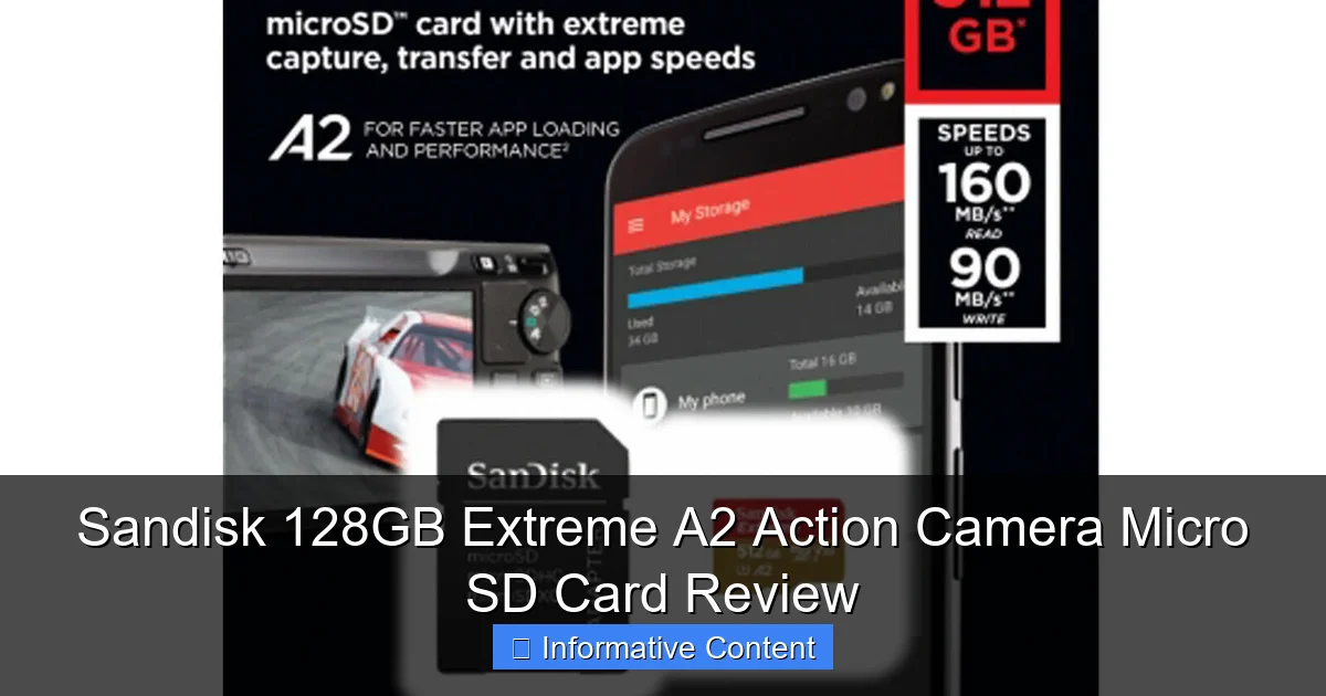 Sandisk 128GB Extreme A2 Action Camera Micro SD Card Review