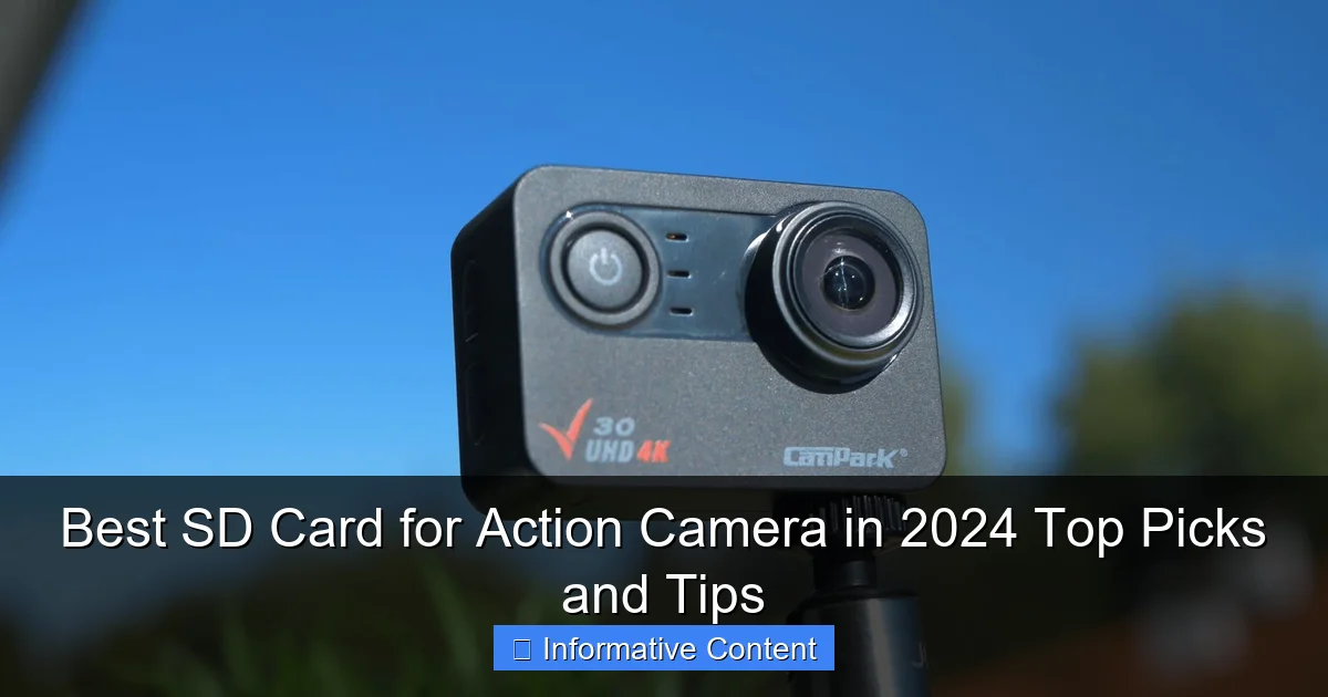 Best SD Card for Action Camera in 2024 Top Picks and Tips