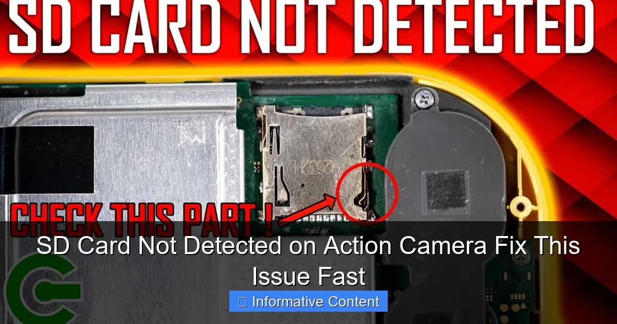 SD Card Not Detected on Action Camera Fix This Issue Fast