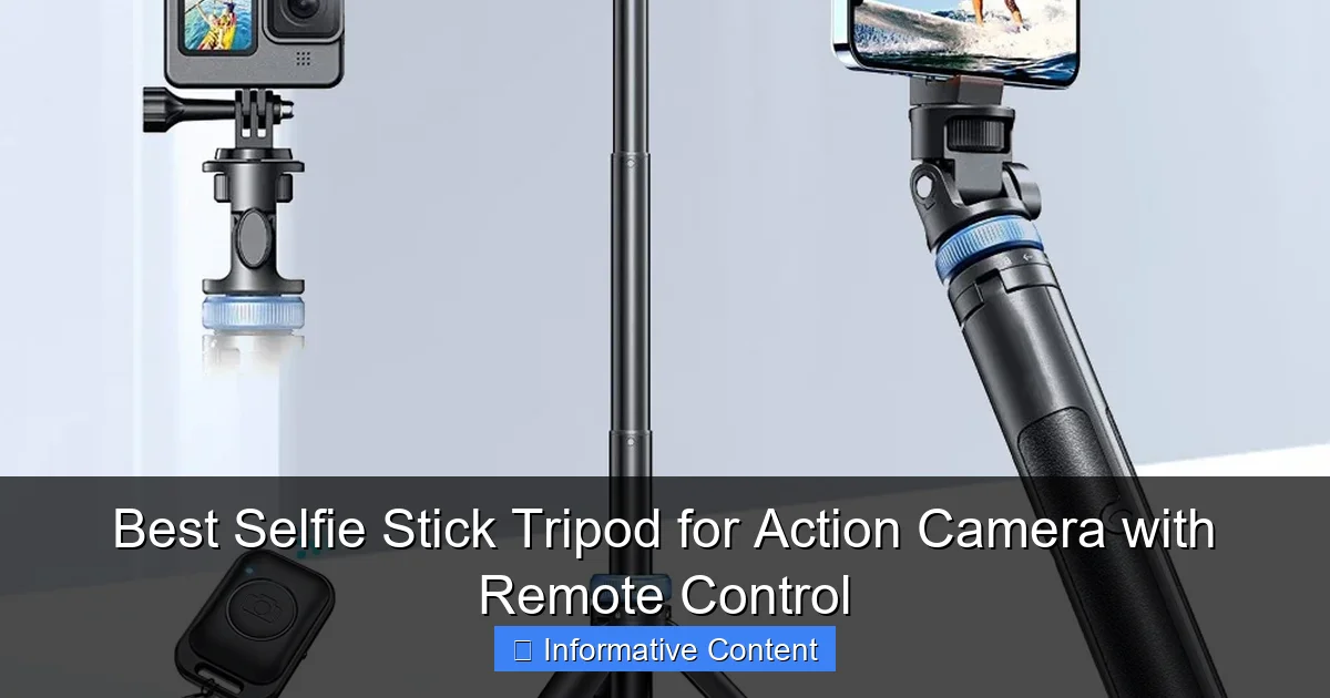 Best Selfie Stick Tripod for Action Camera with Remote Control
