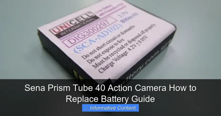 Sena Prism Tube 40 Action Camera How to Replace Battery Guide