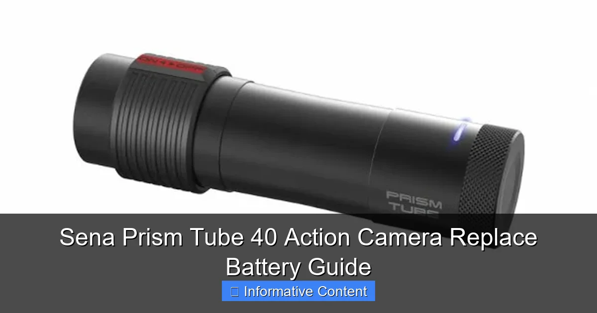 Sena Prism Tube 40 Action Camera Replace Battery Guide